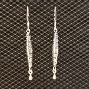 Antique silver plated dangle earrings